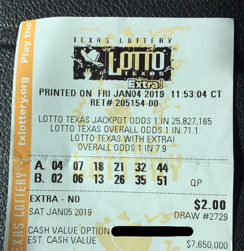 The Lotto Texas jackpot starts at 5 million and continues rolling until someone wins it by matching all six numbers from a possible 54. . Texas lotto extra check numbers